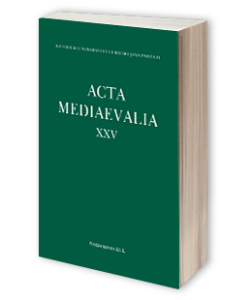 Okładka czasopisma "Acta Mediaevalia", tom 25,
