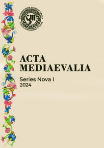 Okładka czasopisma naukowego Acta Mediaevalia. Series Nova