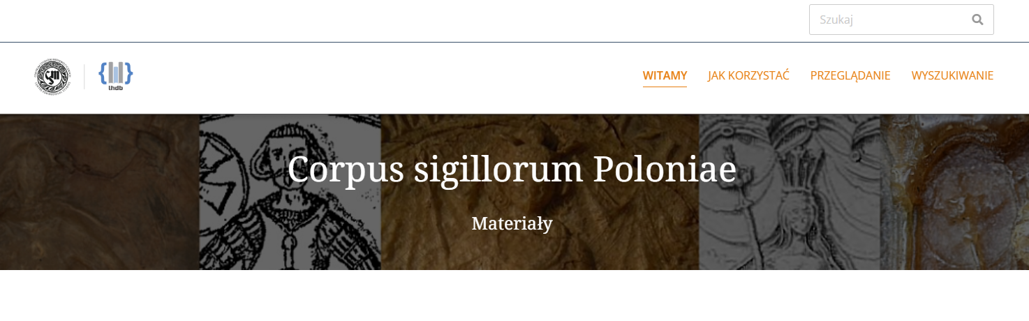 zrzut ekranu ze strony repozytorium pieczęci
